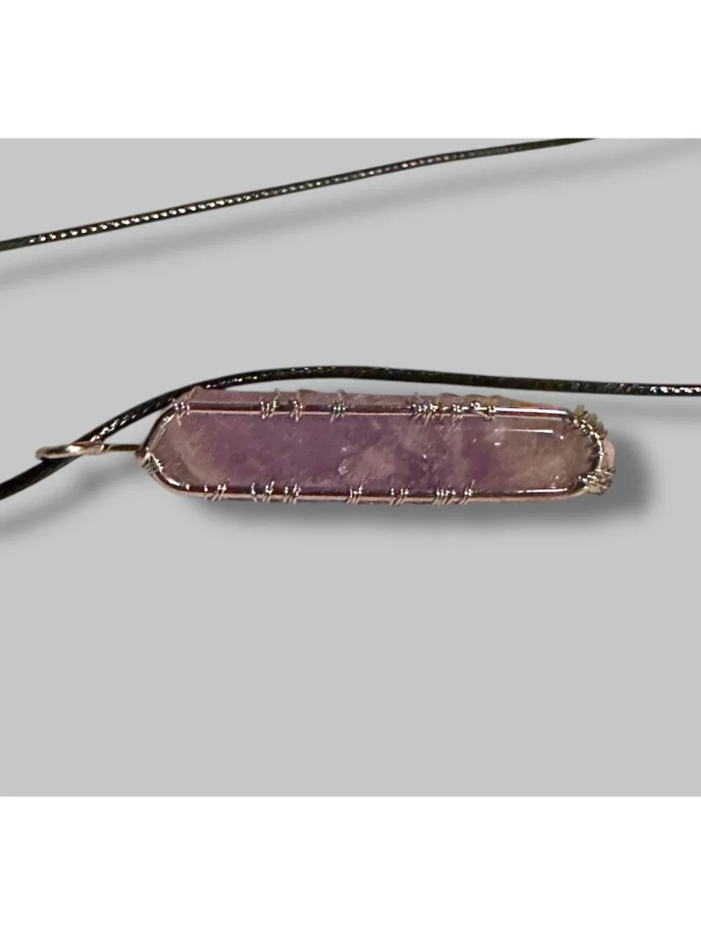 Amethyst Crystal Point Necklace - Tree of Life Wire Wrapped Pendant - 3rd Eye Ch